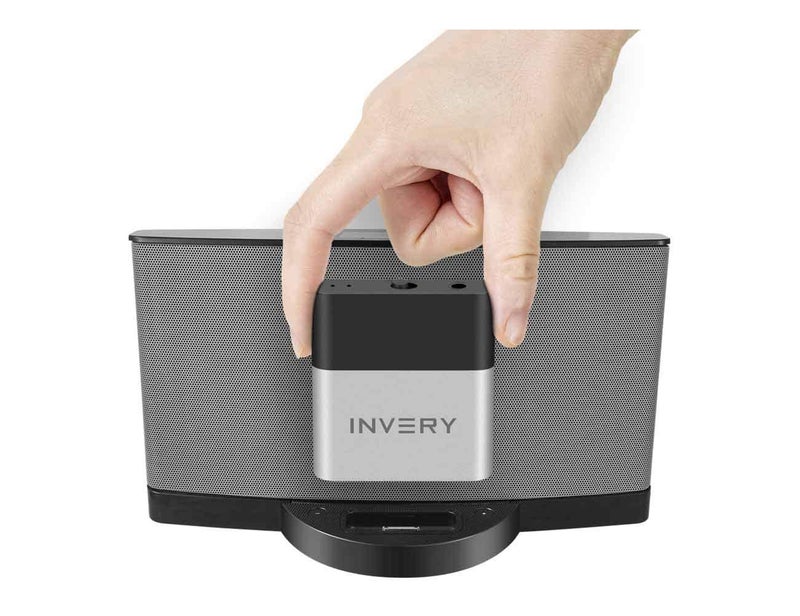 Invery DockLinQ 30 pin Bluetooth 5.0 Adapter Receiver for Bose Sounddock and Other 30pin iPod iPhone Music Docking Station - Image 1